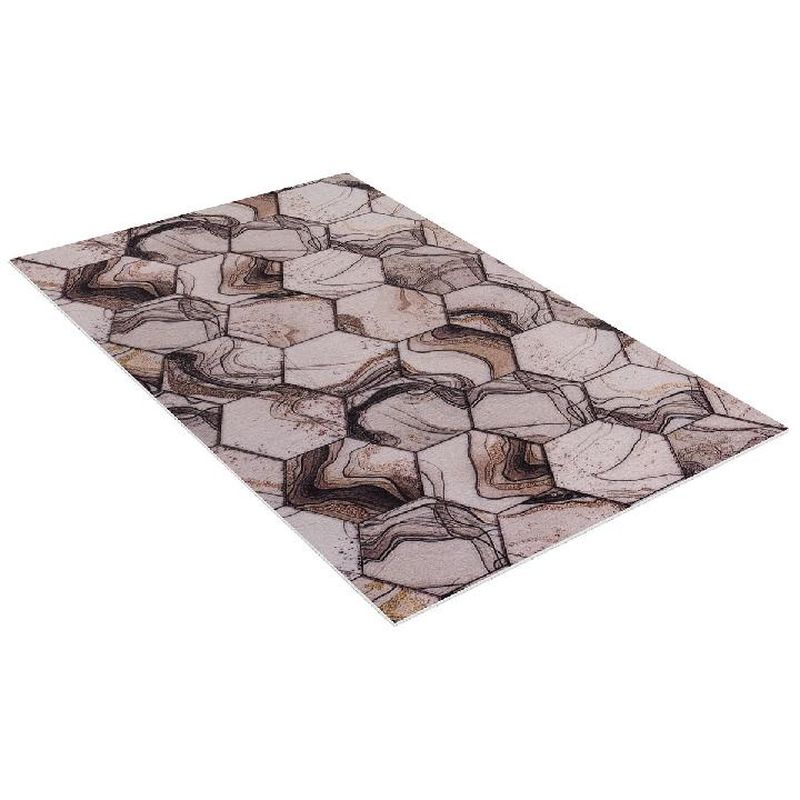 Коврик напольный  SH Icarpet PRINT 80*120 "Соты Мрамор" влаговп. 827060/840199 (бежевый)Ш