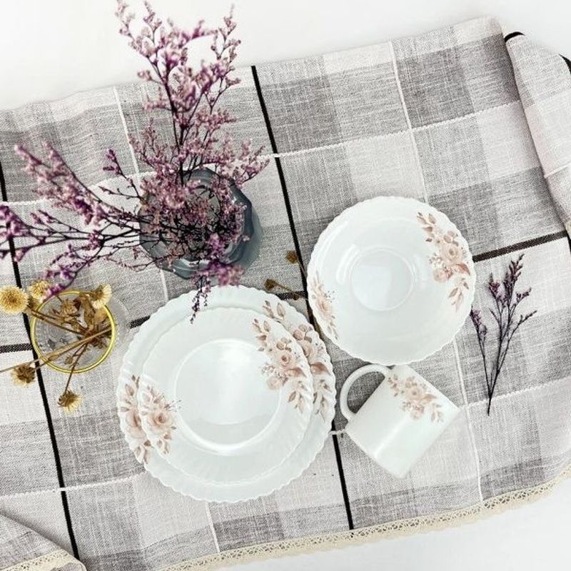 Столовый сервиз JEWEL ПС0028-58 "Фантазия" 19пр. (стеклокерамика)