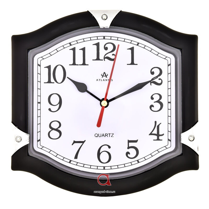Часы настенные TLD-5981 "Atlantis" black (18*18*4см) А