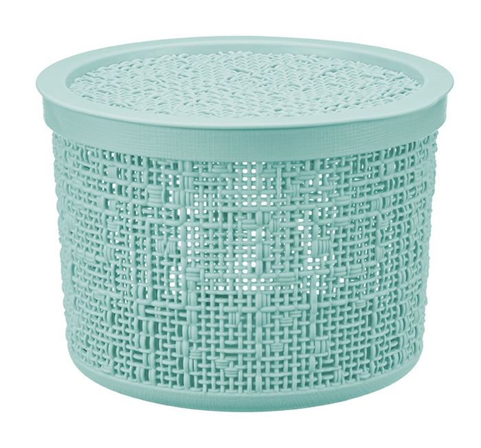 Коробка БЯЗЬ 2,0л. КН2328МВ d17см. с крышк. (морская волна)