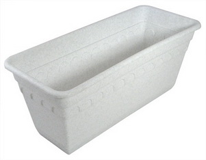 Ящик балконный "Колывань" 40см. с подд. (мрамор) С183М Мар.