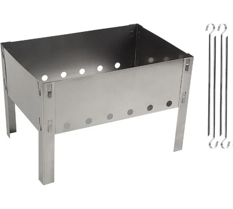 Мангал 350*240*240мм. +4 шампура ECOS 009380 Скр.