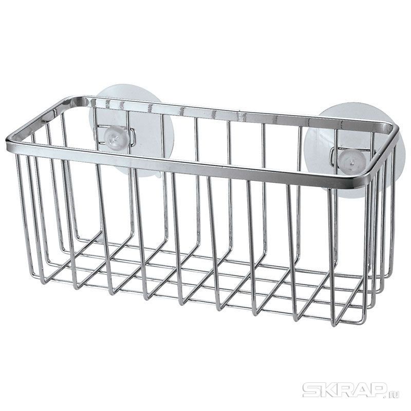 Корзинка д/ванной COZY-B-2 312063 (19*8,5*8,5см) хром. Скр.