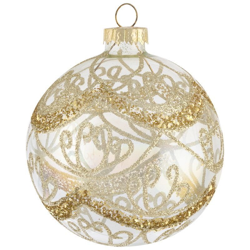 Шар "Карнавал" d8см. 108559 (прозрачный с рис.) Скр.