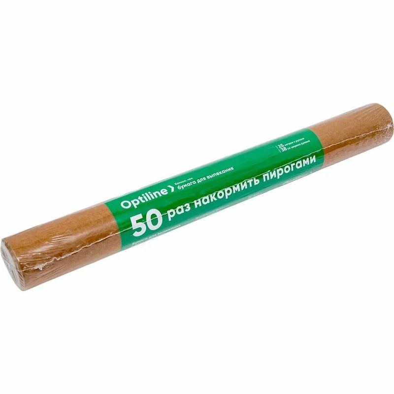 Бумага д/выпечки 0,38*50м. в пленке (коричн.) 39-2603 силиконизированная OPTILINE  (ОК)