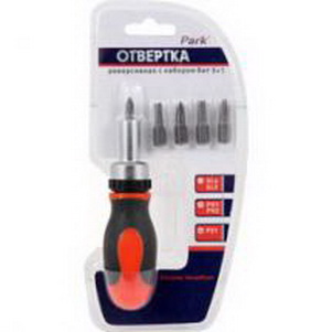 Отвертка риверсивная Park с набором бит 5+1 OTV07NB (356207) Скр.