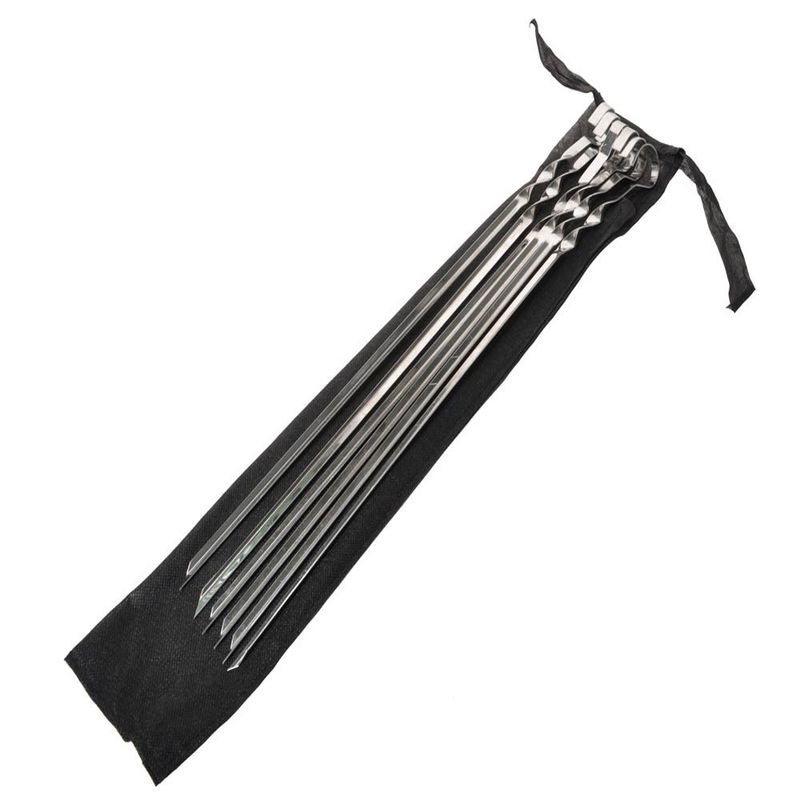 Шампур набор НР-2 (6шт. 500*10*1,5мм.) СП0124 (в рулоне) Павлово