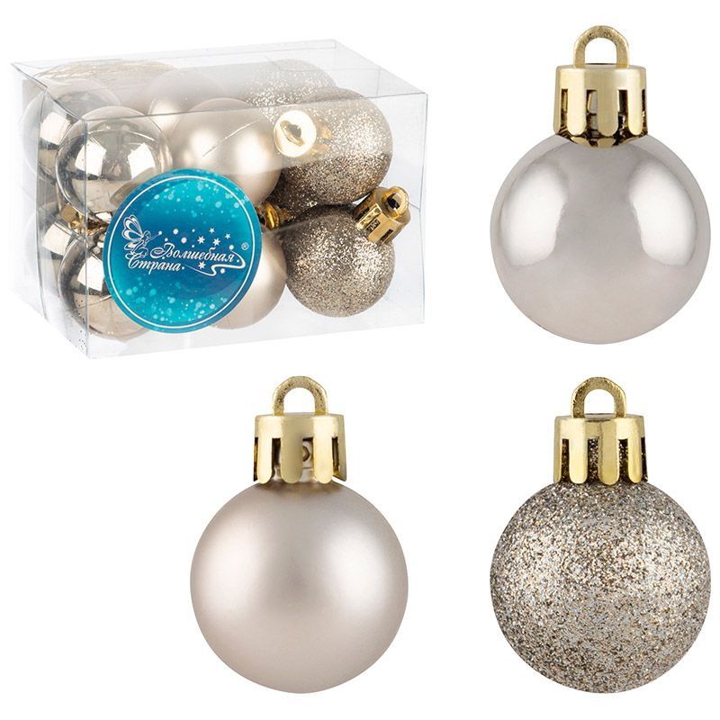 Шары SYQA-0123162-09 (набор 12шт.) d3см. 106319 (золотая шампань) Скр. Шары SYQA-0123162-09 (набор 12шт.) d3см. 106319 (золотая шампань) Скр.