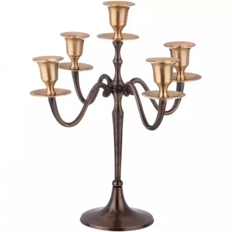 Подсвечник 726-244 на 5 свечей (h=27,5см.) латунь ВД