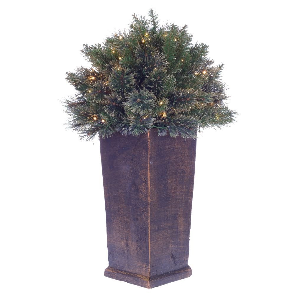 Кашпо хвойное 705006 с подсветкой 100 LED ламп (65*65*90см)Р