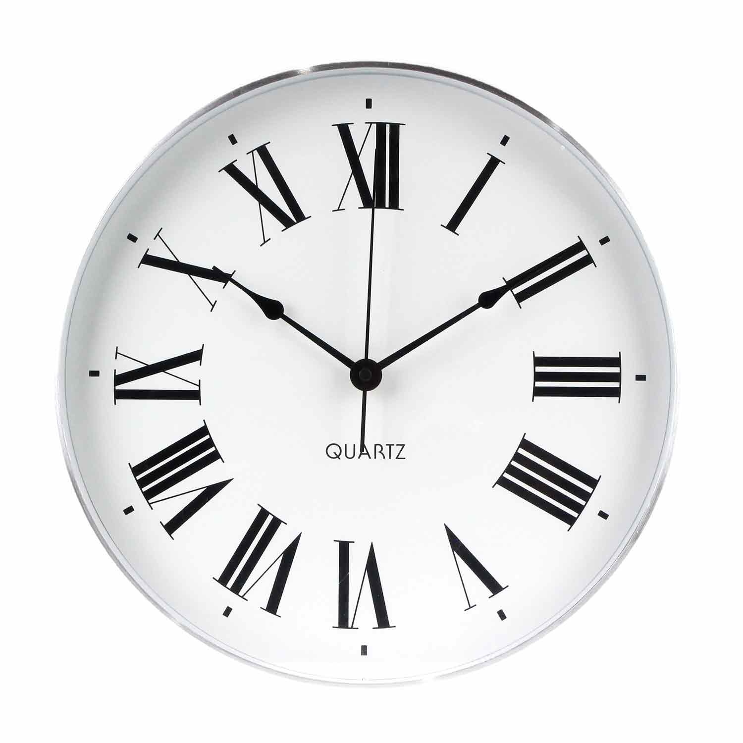 Часы настенные EG7757-HF383W 001478 (31*4.2см) ,белый серебро КС