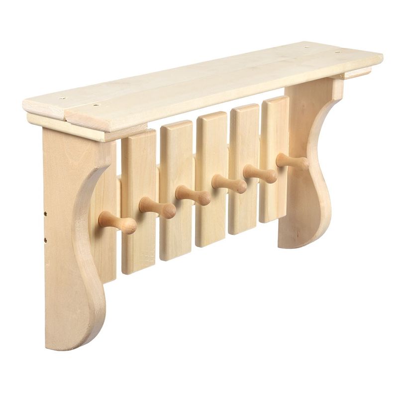 Полка-вешалка 6 крючков