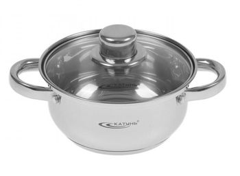 Кастрюля нерж.  2,2л. ГРЕТТА d18см. КТ04-D-22 (007002)