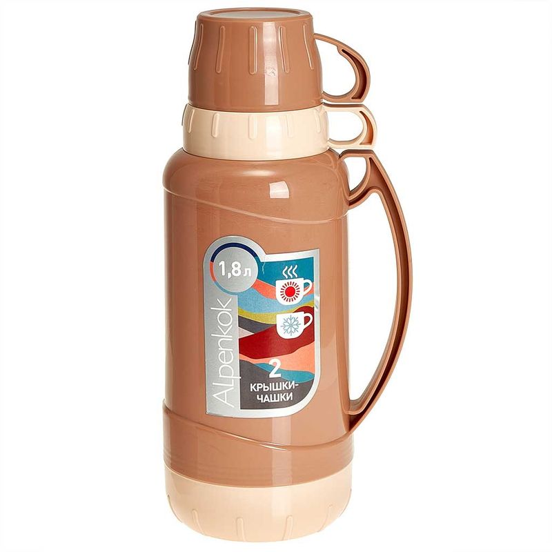 Термос стекл. АК-10106S 1,8л. (беж.) Alpenkok