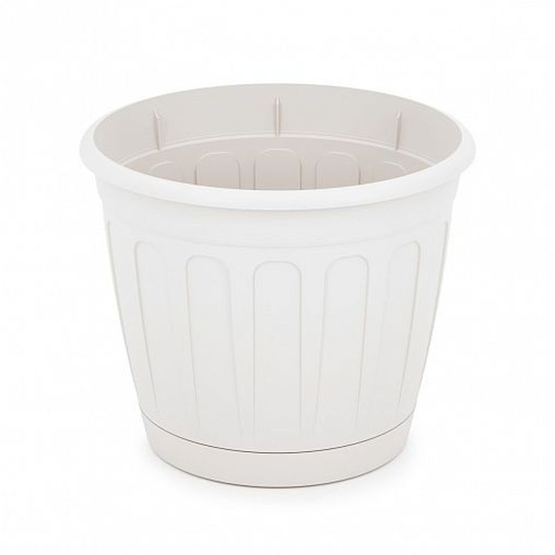 Горшок д/цв. "Дионис" 1,6л. с подд. М8243 (белый)