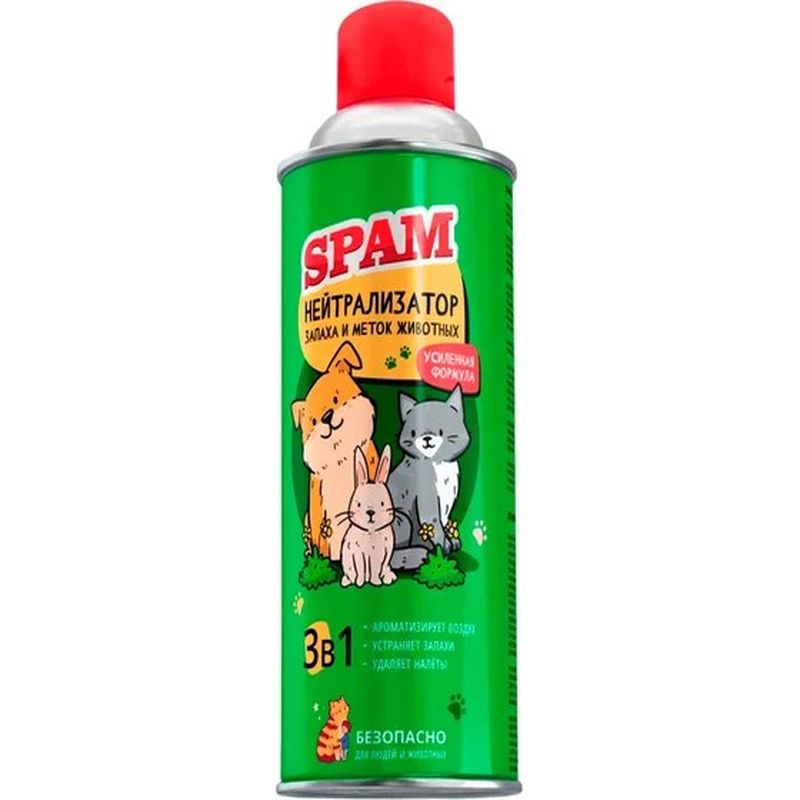 Нейтрализатор запаха и меток животных  "SPAM" 520мл. Ника