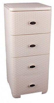 Комод 4секц. "Плетенка" (слон. кость) М2430