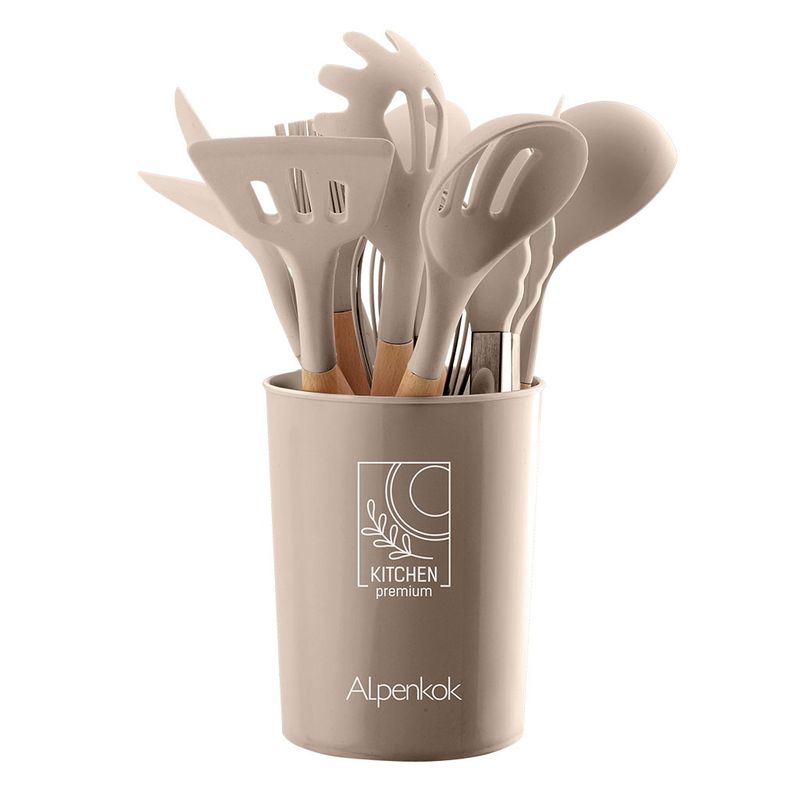 Набор кух. принадлежностей АК-5282 12пр. на подставке (силикон)