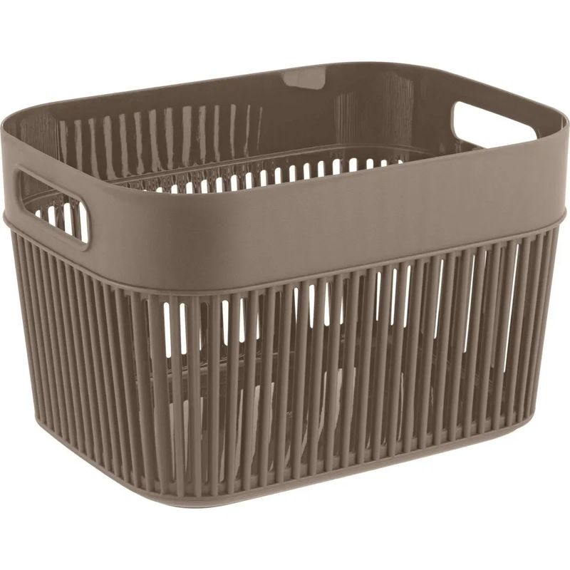 Корзина д/хранения Keeplex Дождь ПЦ1410 3,0л. (21*15,5*13,0см.) (Нежный тауп) с ручками