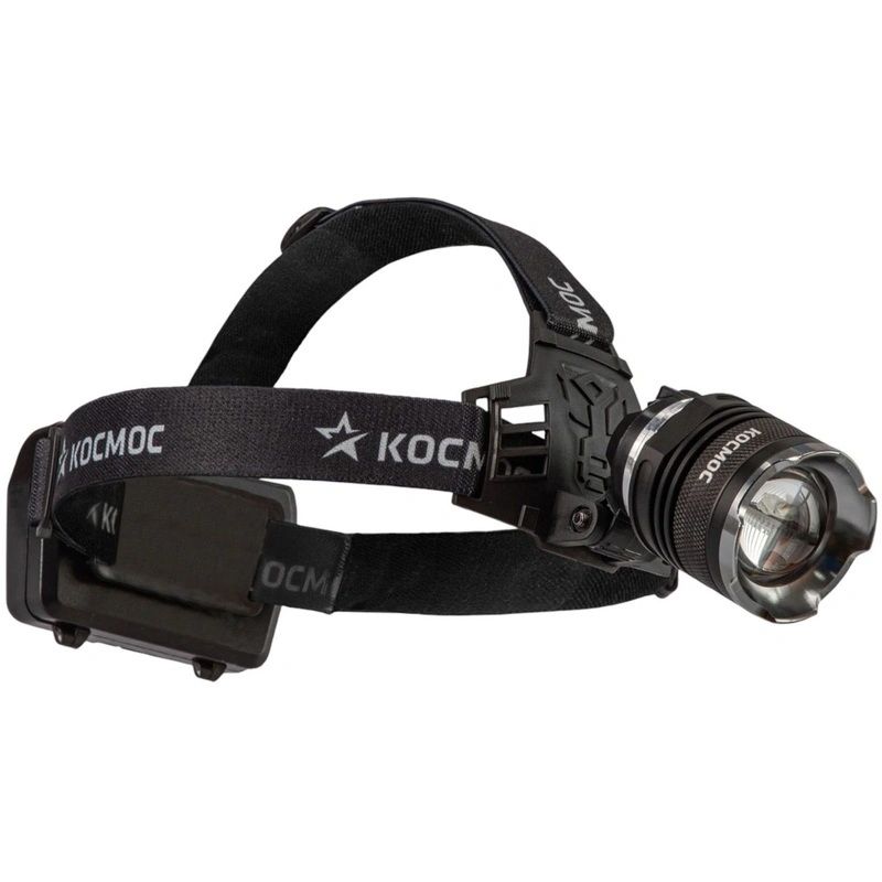 Фонарь налобный Космос 853Lit ,аккум, /10Вт P70 LED/Li-ion 18650 3*1200mAh/алюм.