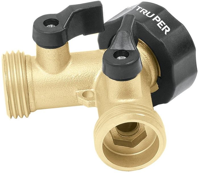 Адаптер -распределитель AD-2X 10375 латунный (с выключателем )