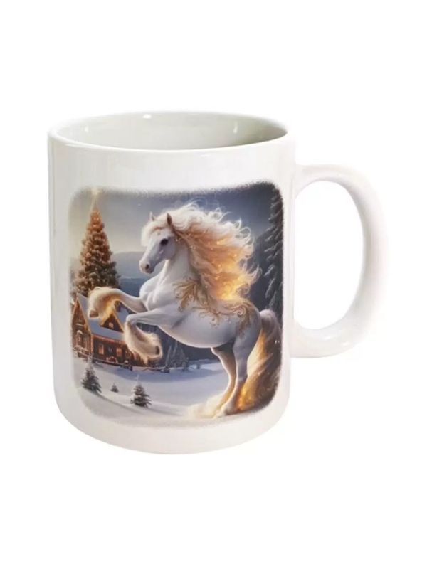 Кружка MFK20591 "Новогодняя лошадь" 350мл.
