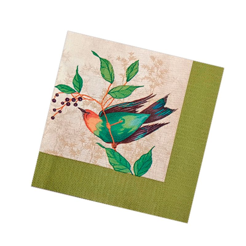 Салфетки бумажные 3сл. Art Bouguet 43464 (33*33см.) 20шт. "Рисунок с птицами" РБ