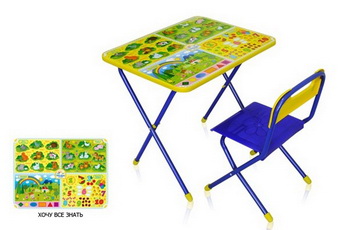 Комплект детской мебели "Познайка" КП2/7 (Хочу все знать) (стол+стул мягк.) Иж