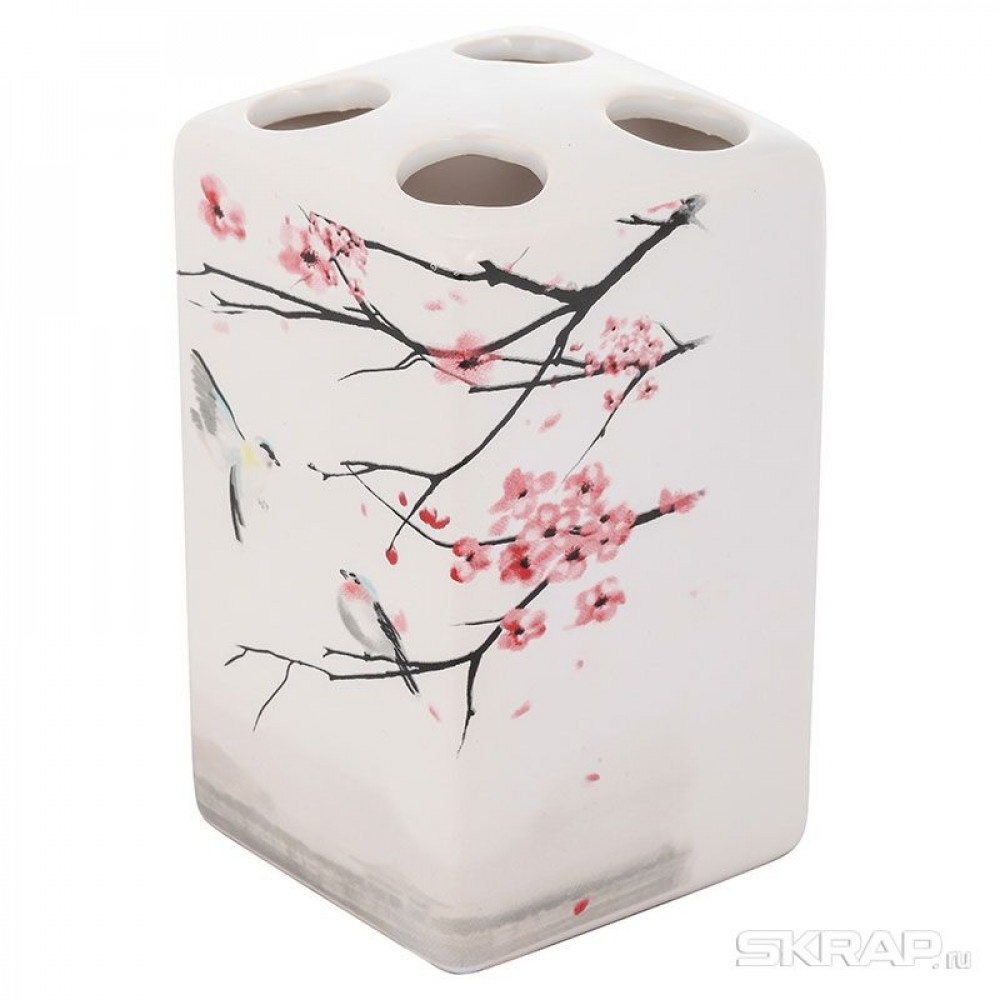 Держатель д/зубн.щеток "Сакура" TBH-S 006519 (керам.) Скр.