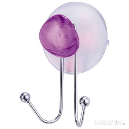 Крючок двойной W2684Т "Аметист" 004721 хром. на присосках Скр.