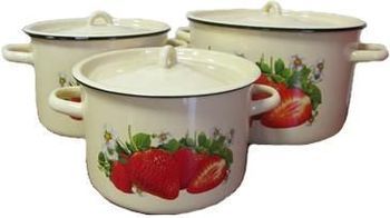 Набор 1с33 "Клубника садовая" (3к.: 1,5/3/4,5л.) Чер