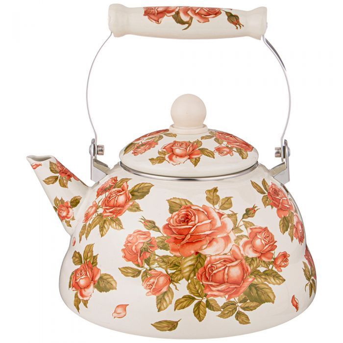 Чайник эмал. 934-397 3,0л. "Корейская роза" ВД