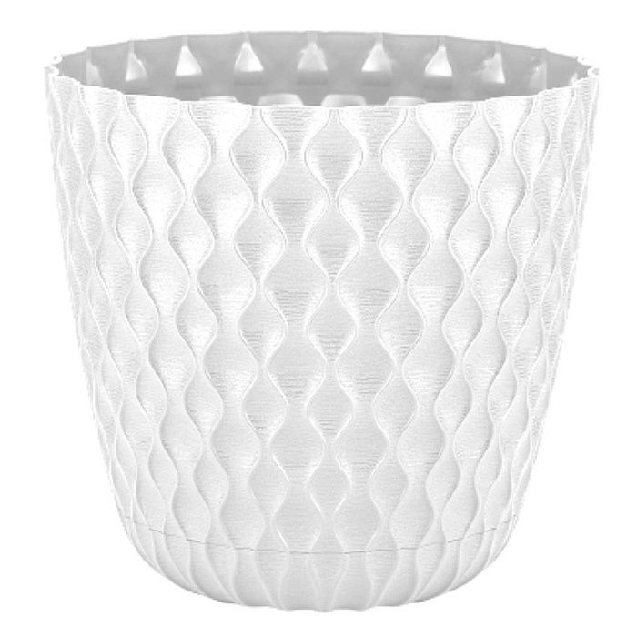 Горшок д/цв. "InGreen Wave"  4,7л, D205мм ПЦ6503БЖ (белоснежный жасмин)с дренажной сеткой и поддоном