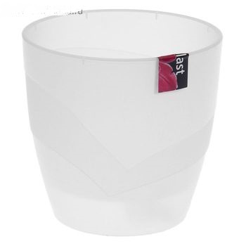 Кашпо ГРАЦИЯ 1,2л. со вставкой 0071 (прозрачное) ДП