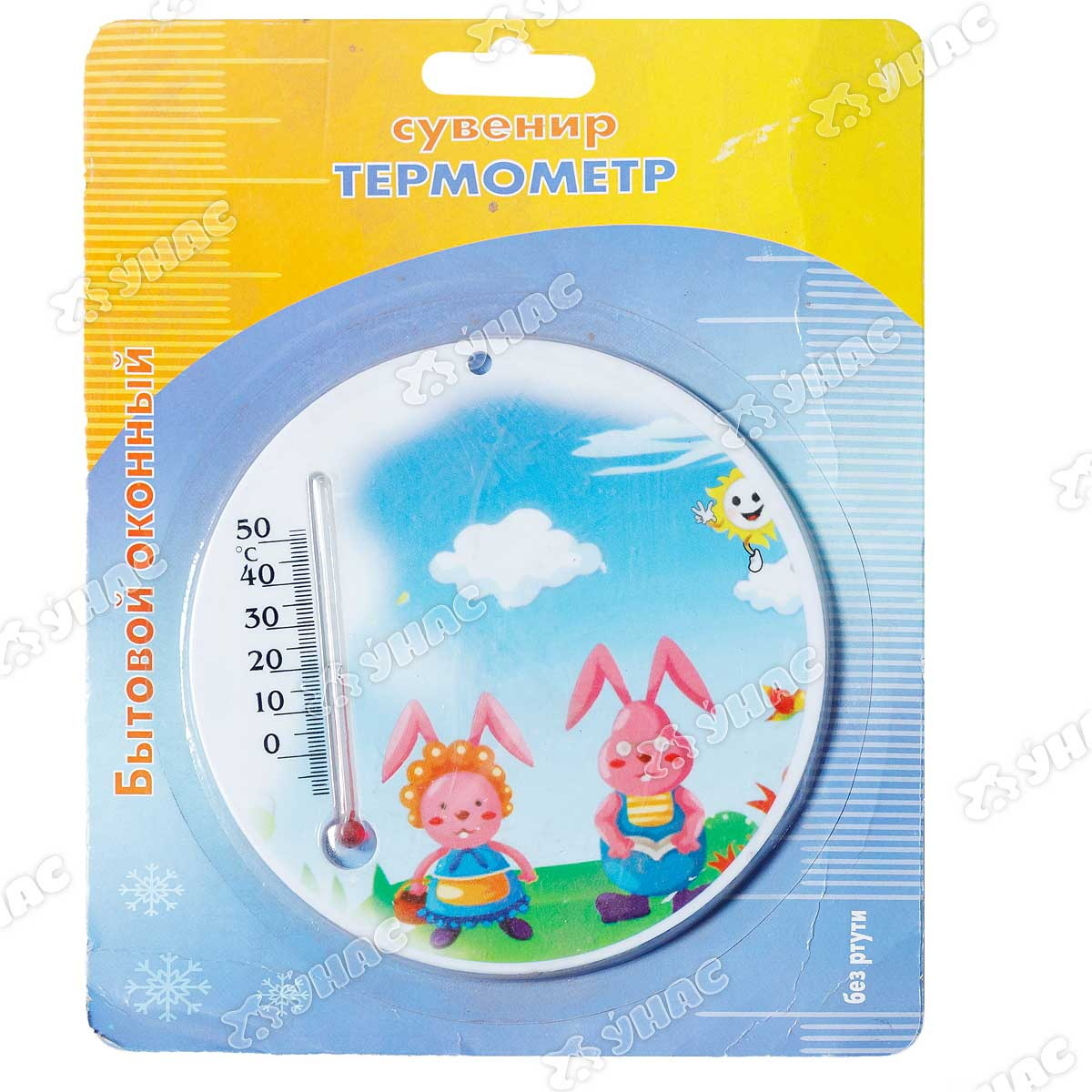 Термометр бытовой NA2059 (d12см.) круг. с рисунком