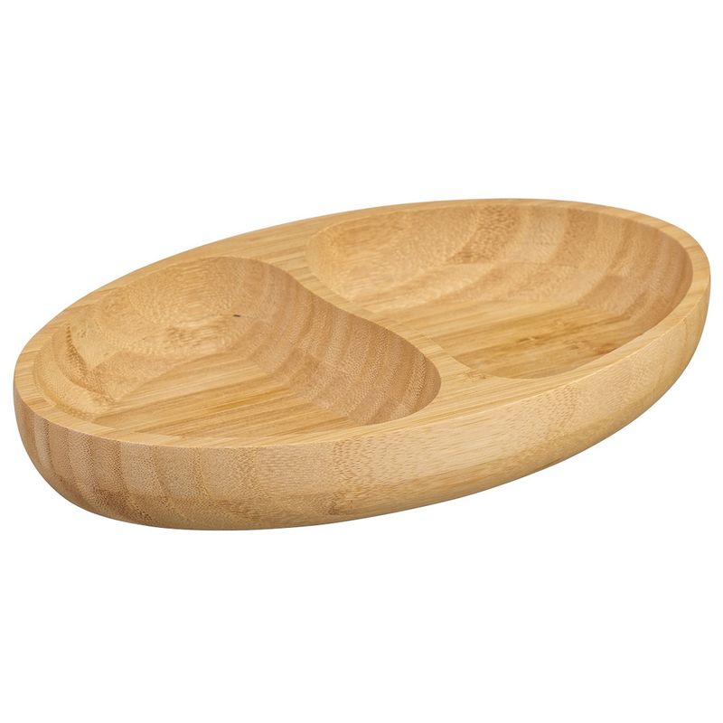 Менажница 2-х секц. КТ-МЖ-05 24*13,5*4см.(бамбук)