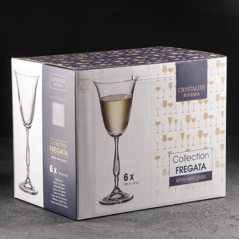Набор фужеров FREGATA 0086 (185мл.)(6шт.) д/белого вина