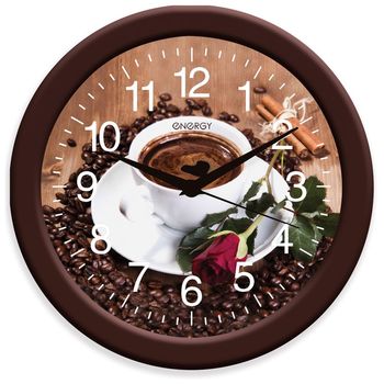 Часы настенные кварцевые ENERGY EC-101 "Кофе" (009474)