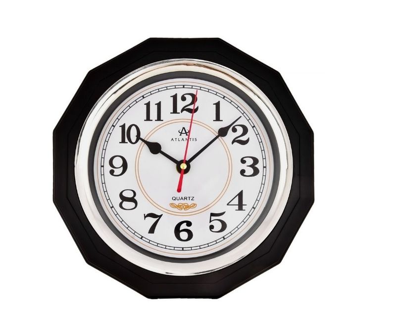 Часы настенные TLD-6040 "Atlantis" black (25*25*4см) А
