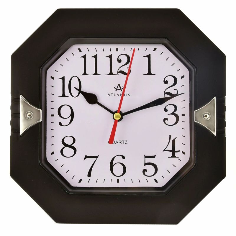 Часы настенные TLD-5978 "Atlantis" black (18,4*18,7*4,2см) А