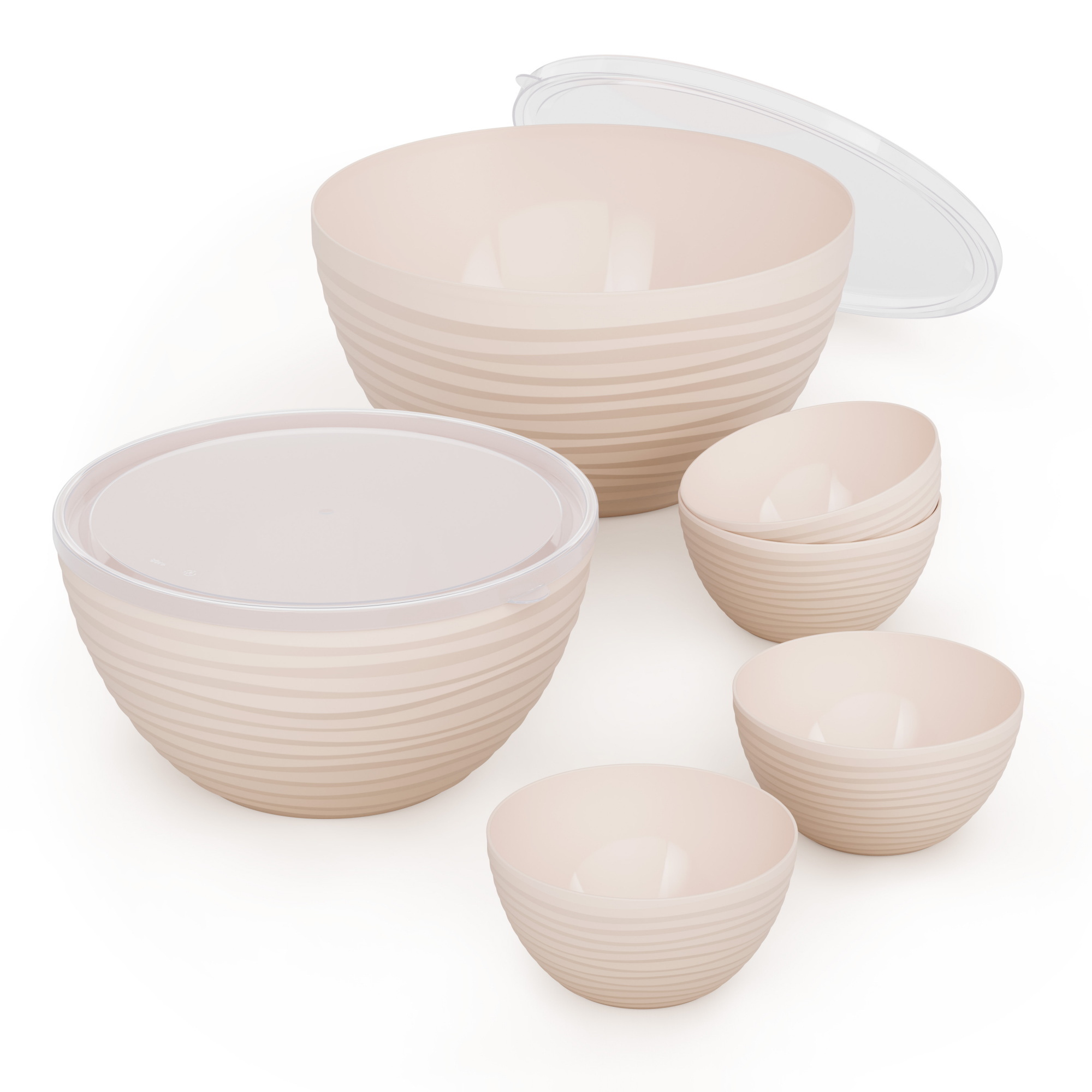 Набор чаш "Оазис" М8896/М8897 (0,35л х 4шт, 2,5л и 4л)  с крышкой