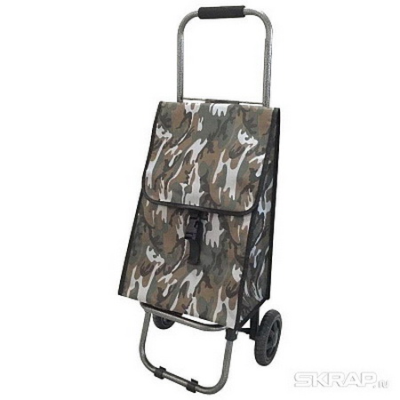 Тележка D203 "ХАКИ" с сумкой 25кг 093582 Скр