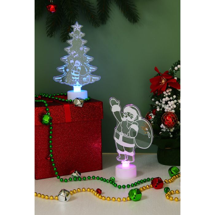 Светильник декоративный с LED подсветкой 392-051 (3,7*9*14см.) СНОУ БУМ Светильник декоративный с LED подсветкой 392-051 (3,7*9*14см.) СНОУ БУМ