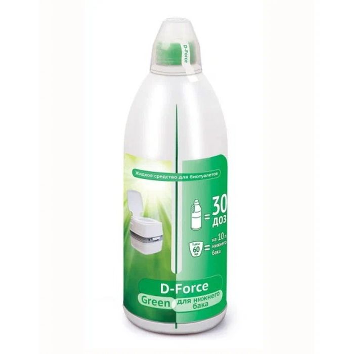 Жидкость д/биотуалетов "D-FORCE green" 1.8л. д/нижнего бака ВХ