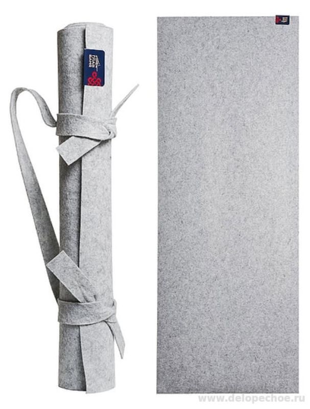 Коврик д/бани и сауны Б42011 "XXL" (160*50см.) войлок светло-серый Е