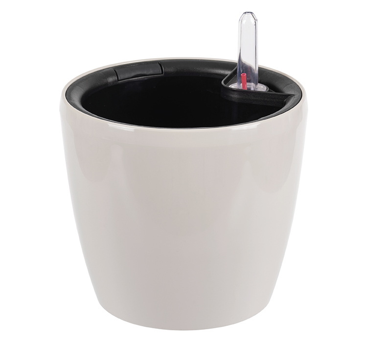 Кашпо АНФА  d22,0см. КН3232К с вставкой и автополивом (Кремовый )