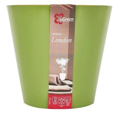 Горшок д/цв. "London" 3,3л. d190мм ПЦ6251ОЛ (оливковый) с кашпо