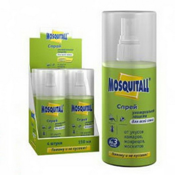 Спрей от комаров MOSQUITALL "Универсальная защита" 100мл. 90704/07-066 .