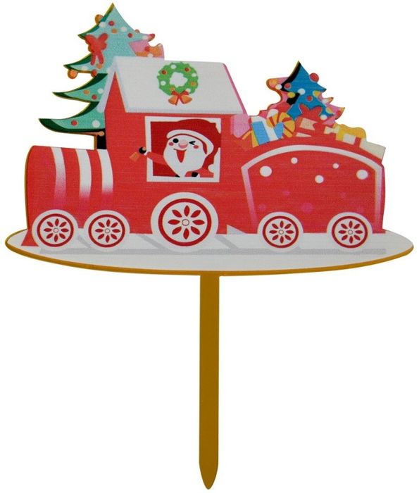 Топпер д/украшения VL2-344 "Новогодний паровоз" Мд
