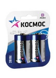 Батарейки Космос LR20 2*BL/2S щелочные (96шт/уп.)